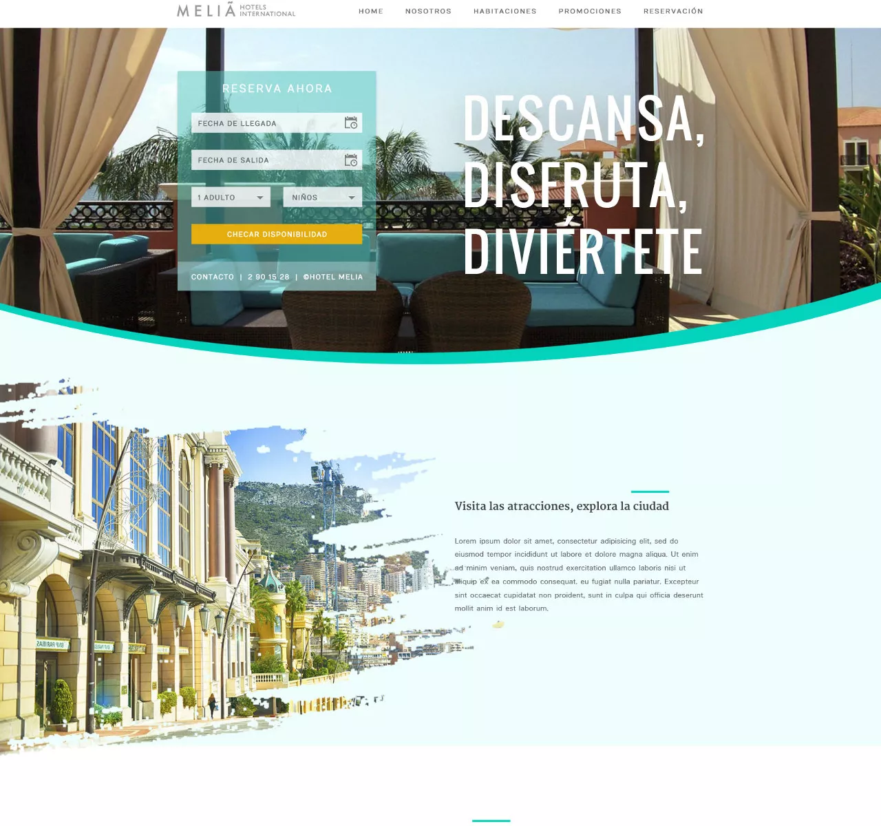 Sitio Web genérico para Hoteles